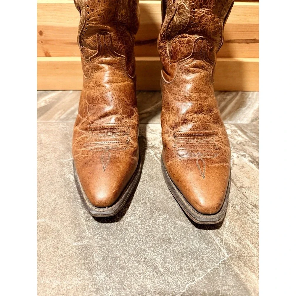 Abilene Women’s 8.5 9141 Brown Leather Western Boots Made In USA - Picture 5 of 8